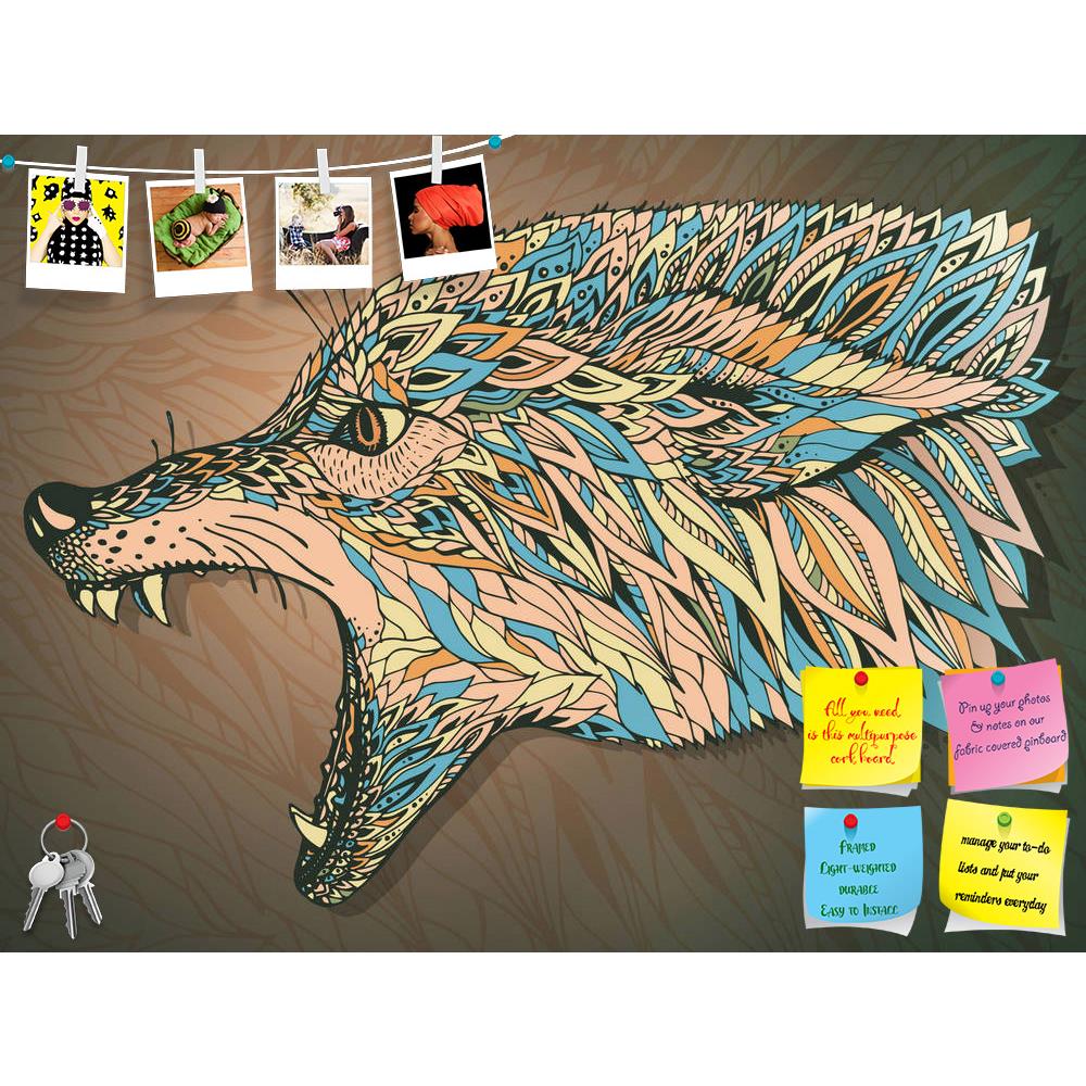 ArtzFolio Tribal Ethnic Wolf Head Printed Bulletin Board Notice Pin Board Soft Board | Frameless-Bulletin Boards Frameless-AZSAO45323305BLB_FL_L-Image Code 5005305 Vishnu Image Folio Pvt Ltd, IC 5005305, ArtzFolio, Bulletin Boards Frameless, Animals, Digital Art, tribal, ethnic, wolf, head, printed, bulletin, board, notice, pin, soft, frameless, wild, animal, tattoo, ornament, drawing, illustration, dog, background, vector, ornate, symbol, nature, wildlife, decoration, art, totem, style, isolated, graphic, 