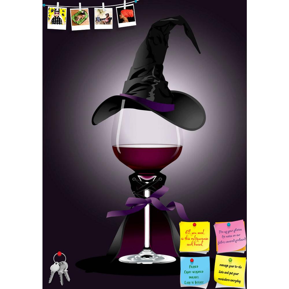 ArtzFolio Wine Glass in Witch Costume Printed Bulletin Board Notice Pin Board Soft Board | Frameless-Bulletin Boards Frameless-AZSAO45337308BLB_FL_L-Image Code 5005306 Vishnu Image Folio Pvt Ltd, IC 5005306, ArtzFolio, Bulletin Boards Frameless, Food & Beverage, Photography, wine, glass, in, witch, costume, printed, bulletin, board, notice, pin, soft, frameless, illustrator, black, background, halloween, concept, pin up board, push pin board, extra large cork board, big pin board, notice board, small bullet