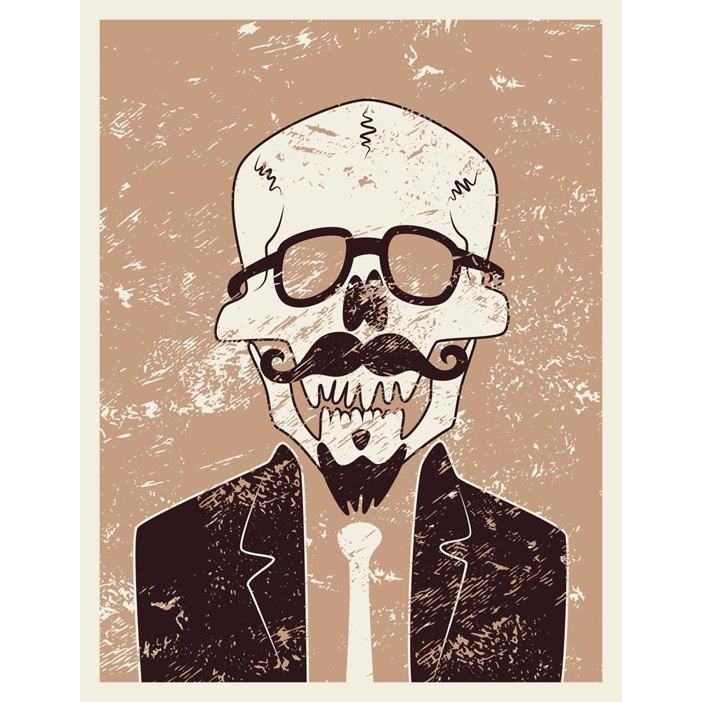 Funny Skull Hipster With Mustache & Beard Canvas Painting Synthetic Frame-Paintings MDF Framing-AFF_FR-IC 5005308 IC 5005308, Abstract Expressionism, Abstracts, Ancient, Animated Cartoons, Caricature, Cartoons, Comedy, Decorative, Digital, Digital Art, Drawing, Fashion, Graphic, Hipster, Historical, Humor, Humour, Illustrations, Medieval, Retro, Semi Abstract, Signs, Signs and Symbols, Sketches, Symbols, Typography, Vintage, funny, skull, with, mustache, beard, canvas, painting, synthetic, frame, abstract, 