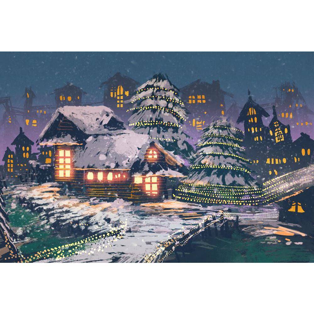 Christmas Night Eve Canvas Painting Synthetic Frame-Paintings MDF Framing-AFF_FR-IC 5005320 IC 5005320, Art and Paintings, Christianity, Holidays, Illustrations, Landscapes, Nature, Paintings, Scenic, Seasons, Signs, Signs and Symbols, Watercolour, christmas, night, eve, canvas, painting, synthetic, frame, village, scene, landscape, house, watercolor, winter, merry, tree, oil, home, card, acrylic, art, artistic, artwork, background, beautiful, celebration, color, concept, december, decoration, design, exter