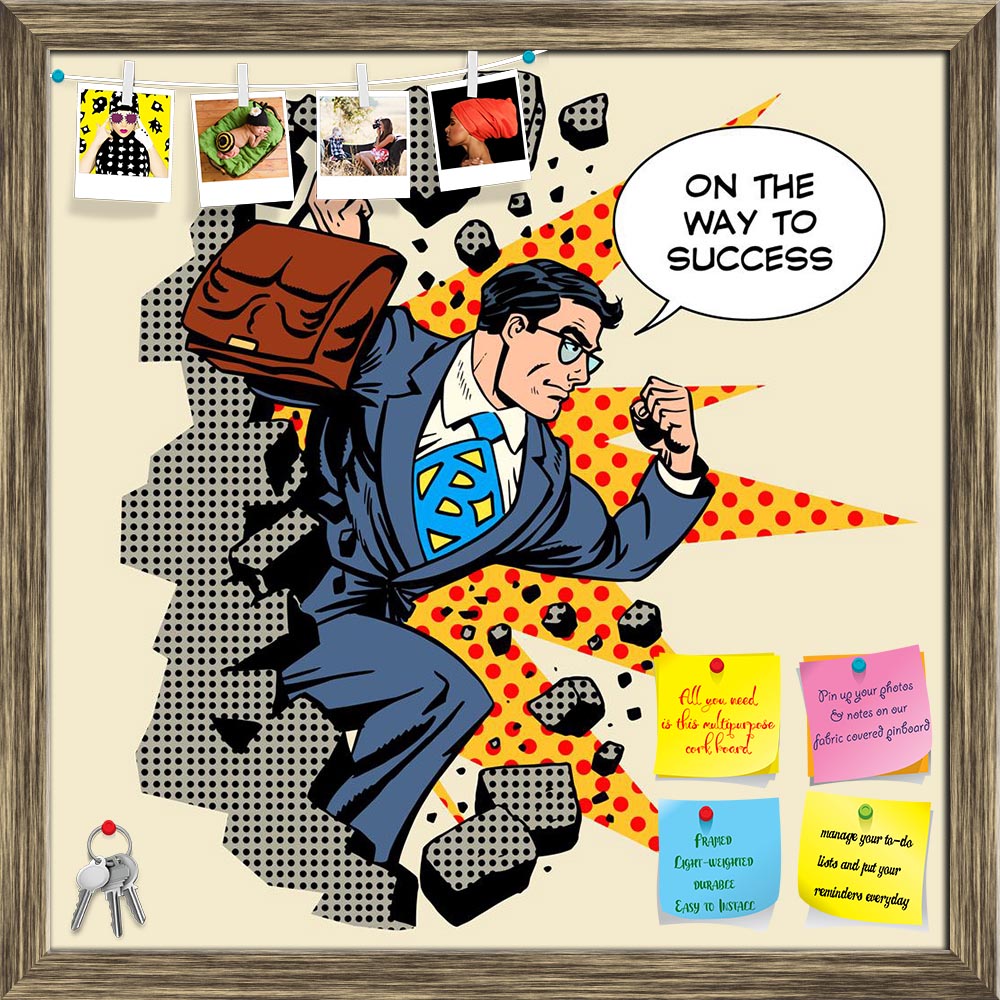 ArtzFolio Success Businessman Hero Pop Art Printed Bulletin Board Notice Pin Board Soft Board | Framed-Bulletin Boards Framed-AZSAO45630592BLB_FR_L-Image Code 5005323 Vishnu Image Folio Pvt Ltd, IC 5005323, ArtzFolio, Bulletin Boards Framed, Pop Art, Quotes, Digital Art, success, businessman, hero, pop, art, printed, bulletin, board, notice, pin, soft, framed, breakthrough, wall, breaking, superhero, superpower, boss, business, concept, idea, man, people, style, vector, businessmen, cartoon, comic, book, do