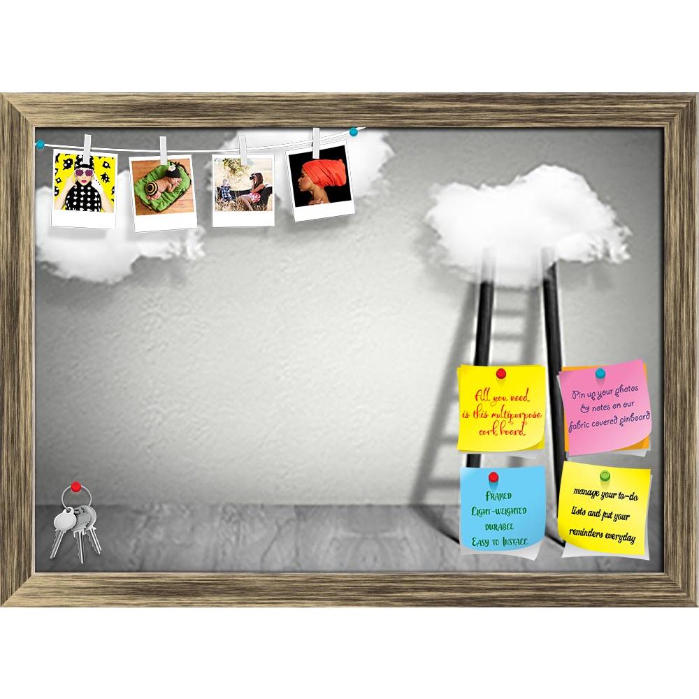 ArtzFolio Pencil Ladder To Clouds Printed Bulletin Board Notice Pin Board Soft Board | Framed-Bulletin Boards Framed-AZSAO45668310BLB_FR_L-Image Code 5005326 Vishnu Image Folio Pvt Ltd, IC 5005326, ArtzFolio, Bulletin Boards Framed, Conceptual, Kids, Digital Art, pencil, ladder, to, clouds, printed, bulletin, board, notice, pin, soft, framed, idea, creative, concept, creativity, strategy, solution, way, art, invent, success, achieve, achievable, metaphor, unique, climb, surreal, conquer, solve, achievement,