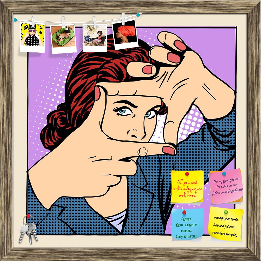 ArtzFolio Woman Gesture Pop Art Printed Bulletin Board Notice Pin Board Soft Board | Framed-Bulletin Boards Framed-AZSAO45686024BLB_FR_L-Image Code 5005328 Vishnu Image Folio Pvt Ltd, IC 5005328, ArtzFolio, Bulletin Boards Framed, Pop Art, Digital Art, woman, gesture, pop, art, printed, bulletin, board, notice, pin, soft, framed, adult, beauty, boss, business, concept, idea, lady, people, style, success, vector, businesswoman, cartoon, comic, book, dot, emotions, eyes, face, girl, halftone, hip, illustratio