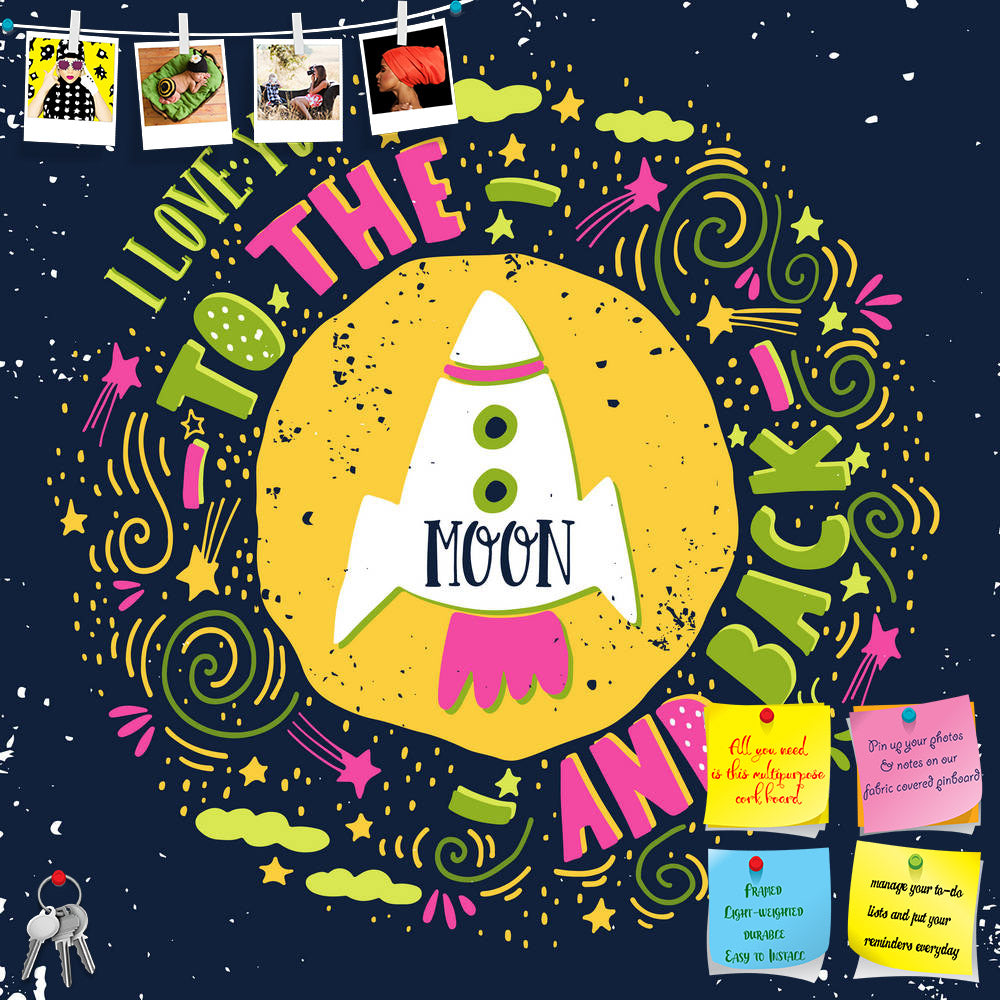 ArtzFolio I Love You To The Moon & Back D5 Printed Bulletin Board Notice Pin Board Soft Board | Frameless-Bulletin Boards Frameless-AZSAO45687141BLB_FL_L-Image Code 5005334 Vishnu Image Folio Pvt Ltd, IC 5005334, ArtzFolio, Bulletin Boards Frameless, Love, Quotes, Digital Art, i, you, to, the, moon, back, d5, printed, bulletin, board, notice, pin, soft, frameless, hand, drawn, poster, romantic, quote, this, illustration, valentine's, day, save, date, card, print, pin up board, push pin board, extra large co