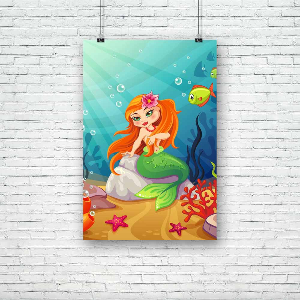 Underwater Mermaid World Unframed Paper Poster-Paper Posters Unframed-POS_UN-IC 5005340 IC 5005340, Baby, Children, Fantasy, Kids, Marble and Stone, Mermaid, underwater, world, unframed, paper, poster, algae, anemone, aquarium, beautiful, bubbles, character, childrens, coral, cute, discovery, fairy, female, fish, marine, ocean, princess, sea, seaweed, shell, siren, starfish, stone, swimming, tale, water, wet, woman, artzfolio, posters, wall posters, posters for room, posters for room decoration, office post