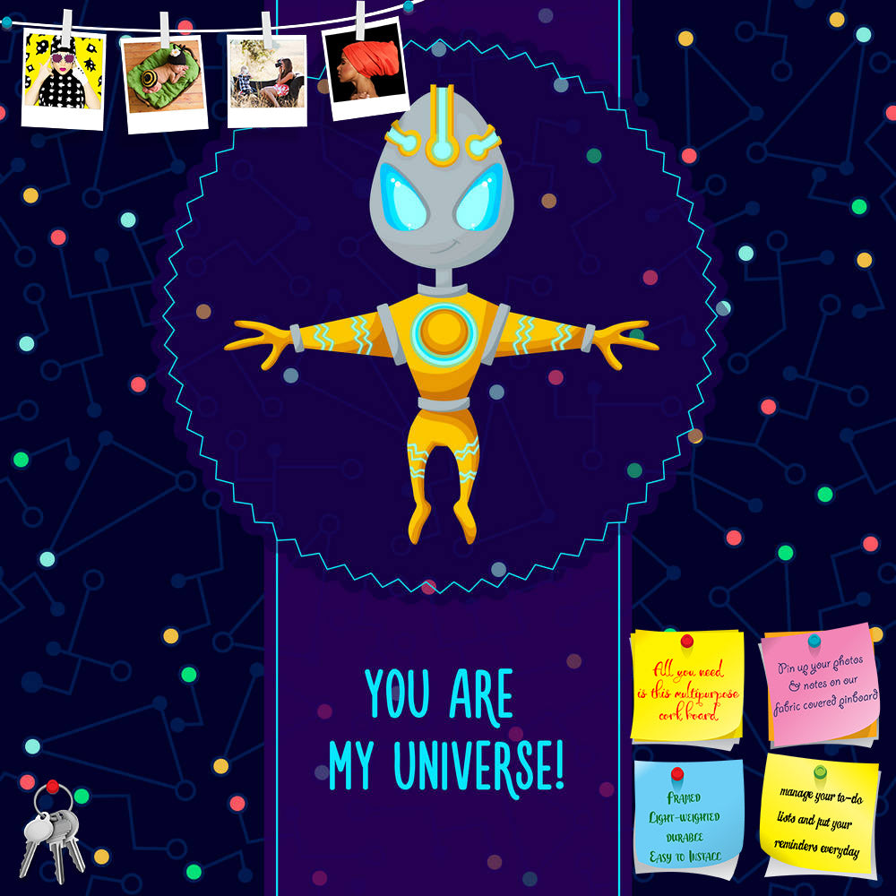 ArtzFolio Alien In The Universe D2 Printed Bulletin Board Notice Pin Board Soft Board | Frameless-Bulletin Boards Frameless-AZSAO46155363BLB_FL_L-Image Code 5005353 Vishnu Image Folio Pvt Ltd, IC 5005353, ArtzFolio, Bulletin Boards Frameless, Quotes, Digital Art, alien, in, the, universe, d2, printed, bulletin, board, notice, pin, soft, frameless, space, vector, illustration, style, flat, about, univerce, romantic, flayer, pin up board, push pin board, extra large cork board, big pin board, notice board, sm