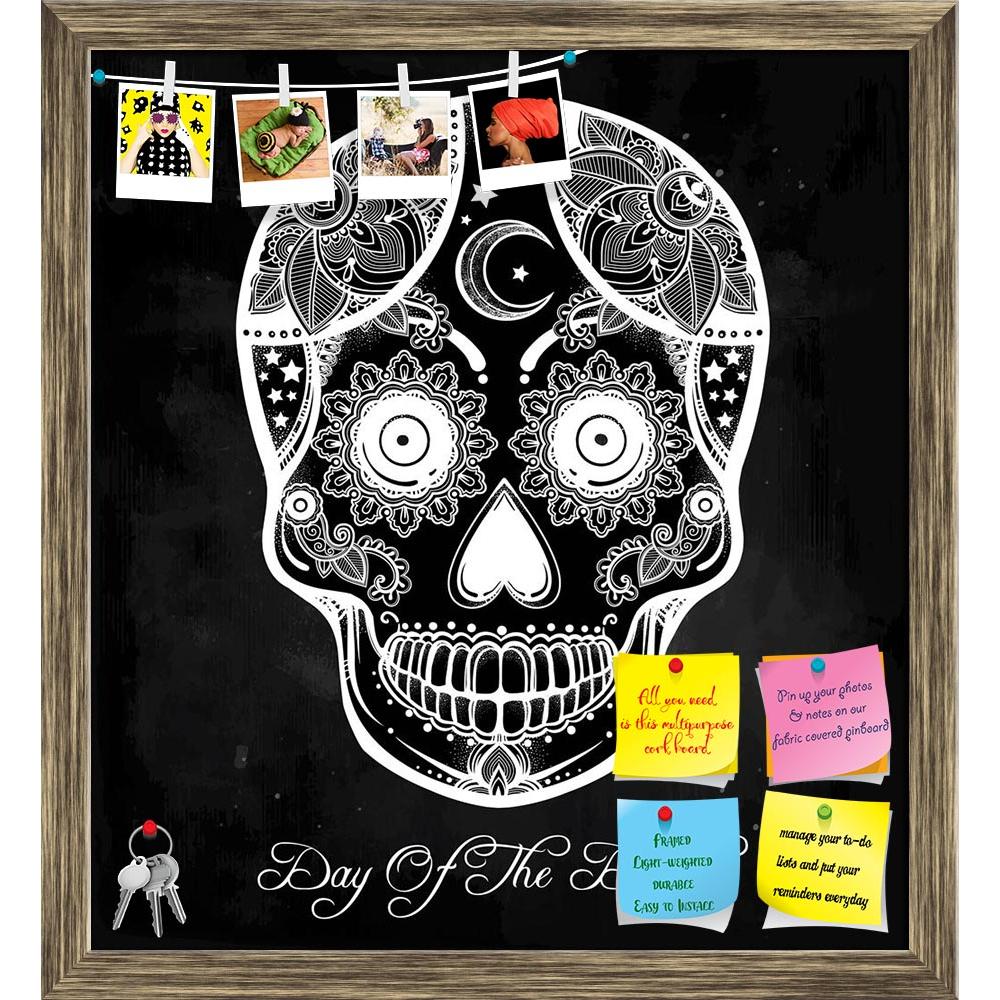 ArtzFolio Day Of The Dead D1 Printed Bulletin Board Notice Pin Board Soft Board | Framed-Bulletin Boards Framed-AZSAO46166893BLB_FR_L-Image Code 5005364 Vishnu Image Folio Pvt Ltd, IC 5005364, ArtzFolio, Bulletin Boards Framed, Abstract, Digital Art, day, of, the, dead, d1, printed, bulletin, board, notice, pin, soft, framed, hand, drawn, holiday, dia, de, los, muertos, spanish, sugar, skull, vintage, style, hispanic, folk, spiritual, art, all, saints, mascot, isolated, vector, illustration, pin up board, p