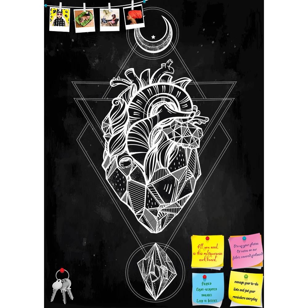 ArtzFolio Heart With Moons & Gems Printed Bulletin Board Notice Pin Board Soft Board | Frameless-Bulletin Boards Frameless-AZSAO46340626BLB_FL_L-Image Code 5005373 Vishnu Image Folio Pvt Ltd, IC 5005373, ArtzFolio, Bulletin Boards Frameless, Abstract, Digital Art, heart, with, moons, gems, printed, bulletin, board, notice, pin, soft, frameless, stone, design, tattoo, art, isolated, vector, illustration, trendy, vintage, style, element, dark, romance, philosophy, spirituality, occultism, alchemy, magic, love