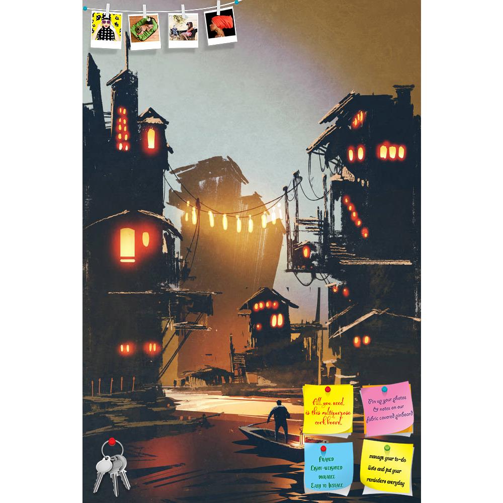 ArtzFolio Man Stands On Boat Visiting Fantasy Village Printed Bulletin Board Notice Pin Board Soft Board | Frameless-Bulletin Boards Frameless-AZSAO46375081BLB_FL_L-Image Code 5005376 Vishnu Image Folio Pvt Ltd, IC 5005376, ArtzFolio, Bulletin Boards Frameless, Fantasy, Fine Art Reprint, man, stands, on, boat, visiting, village, printed, bulletin, board, notice, pin, soft, frameless, acrylic, art, artistic, artwork, beautiful, color, concept, design, illustration, oil, painting, style, vivid, wallpaper, wat