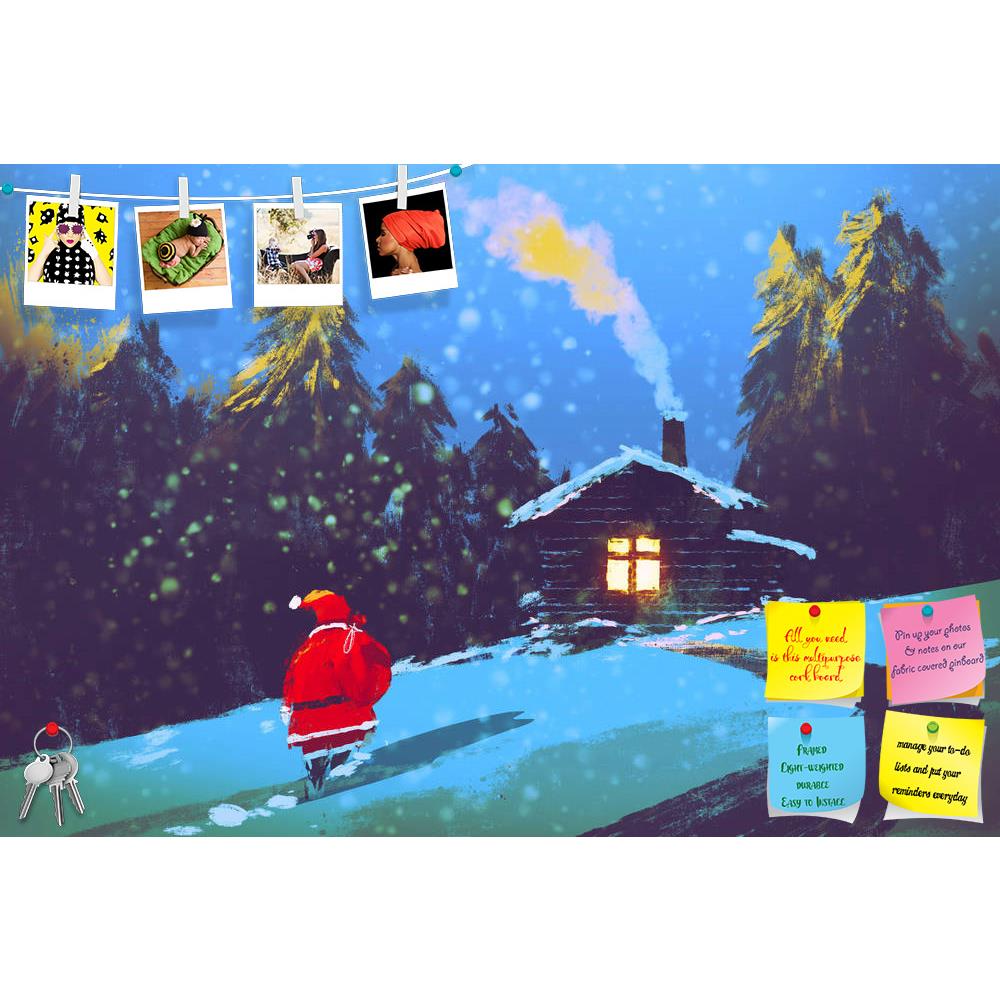 ArtzFolio Winter Landscape With Santa Clause Printed Bulletin Board Notice Pin Board Soft Board | Frameless-Bulletin Boards Frameless-AZSAO46375086BLB_FL_L-Image Code 5005379 Vishnu Image Folio Pvt Ltd, IC 5005379, ArtzFolio, Bulletin Boards Frameless, Landscapes, Fine Art Reprint, winter, landscape, with, santa, clause, printed, bulletin, board, notice, pin, soft, frameless, claus, wooden, house, christmas, night,illustration, painting, acrylic, art, artistic, artwork, beautiful, color, concept, design, il