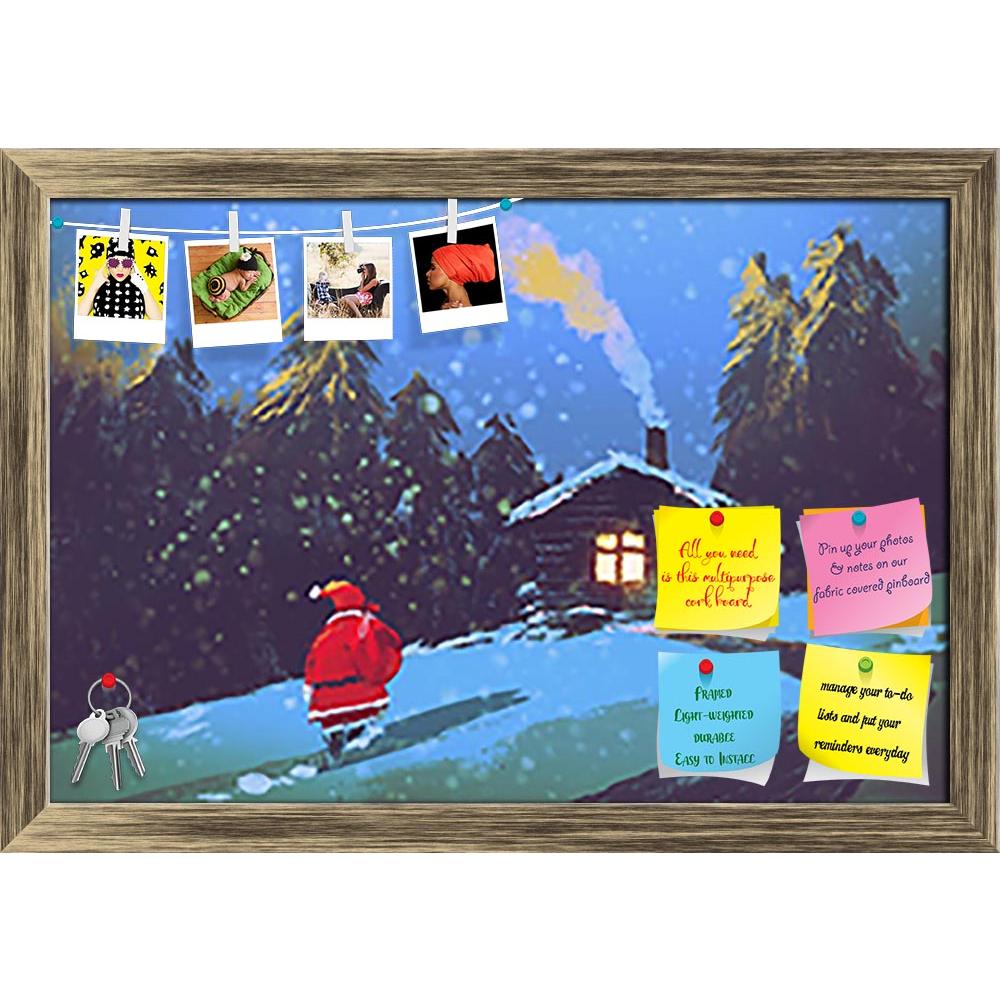ArtzFolio Winter Landscape With Santa Clause Printed Bulletin Board Notice Pin Board Soft Board | Framed-Bulletin Boards Framed-AZSAO46375086BLB_FR_L-Image Code 5005379 Vishnu Image Folio Pvt Ltd, IC 5005379, ArtzFolio, Bulletin Boards Framed, Landscapes, Fine Art Reprint, winter, landscape, with, santa, clause, printed, bulletin, board, notice, pin, soft, framed, claus, wooden, house, christmas, night,illustration, painting, acrylic, art, artistic, artwork, beautiful, color, concept, design, illustration, 