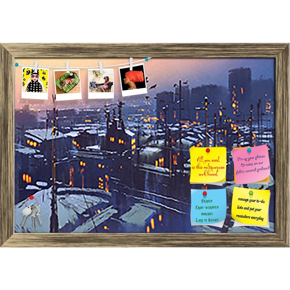 ArtzFolio Snowy Winter Scene Printed Bulletin Board Notice Pin Board Soft Board | Framed-Bulletin Boards Framed-AZSAO46375089BLB_FR_L-Image Code 5005382 Vishnu Image Folio Pvt Ltd, IC 5005382, ArtzFolio, Bulletin Boards Framed, Fantasy, Fine Art Reprint, snowy, winter, scene, printed, bulletin, board, notice, pin, soft, framed, painting, city, scene,rooftops, covered, snow, sunset, acrylic, art, artistic, artwork, beautiful, color, concept, design, illustration, oil, style, vivid, wallpaper, watercolor, aer