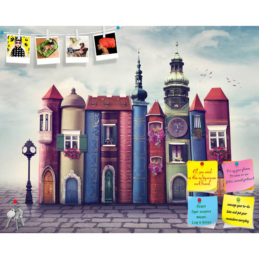 ArtzFolio Magic City With Old Books Printed Bulletin Board Notice Pin Board Soft Board | Frameless-Bulletin Boards Frameless-AZSAO46448121BLB_FL_L-Image Code 5005385 Vishnu Image Folio Pvt Ltd, IC 5005385, ArtzFolio, Bulletin Boards Frameless, Conceptual, Kids, Digital Art, magic, city, with, old, books, printed, bulletin, board, notice, pin, soft, frameless, book, houses, window, door, roof, wisdom, sign, symbol, surreal, ancient, literature, nobody, many, row, read, brown, blue, mystical, study, concept, 