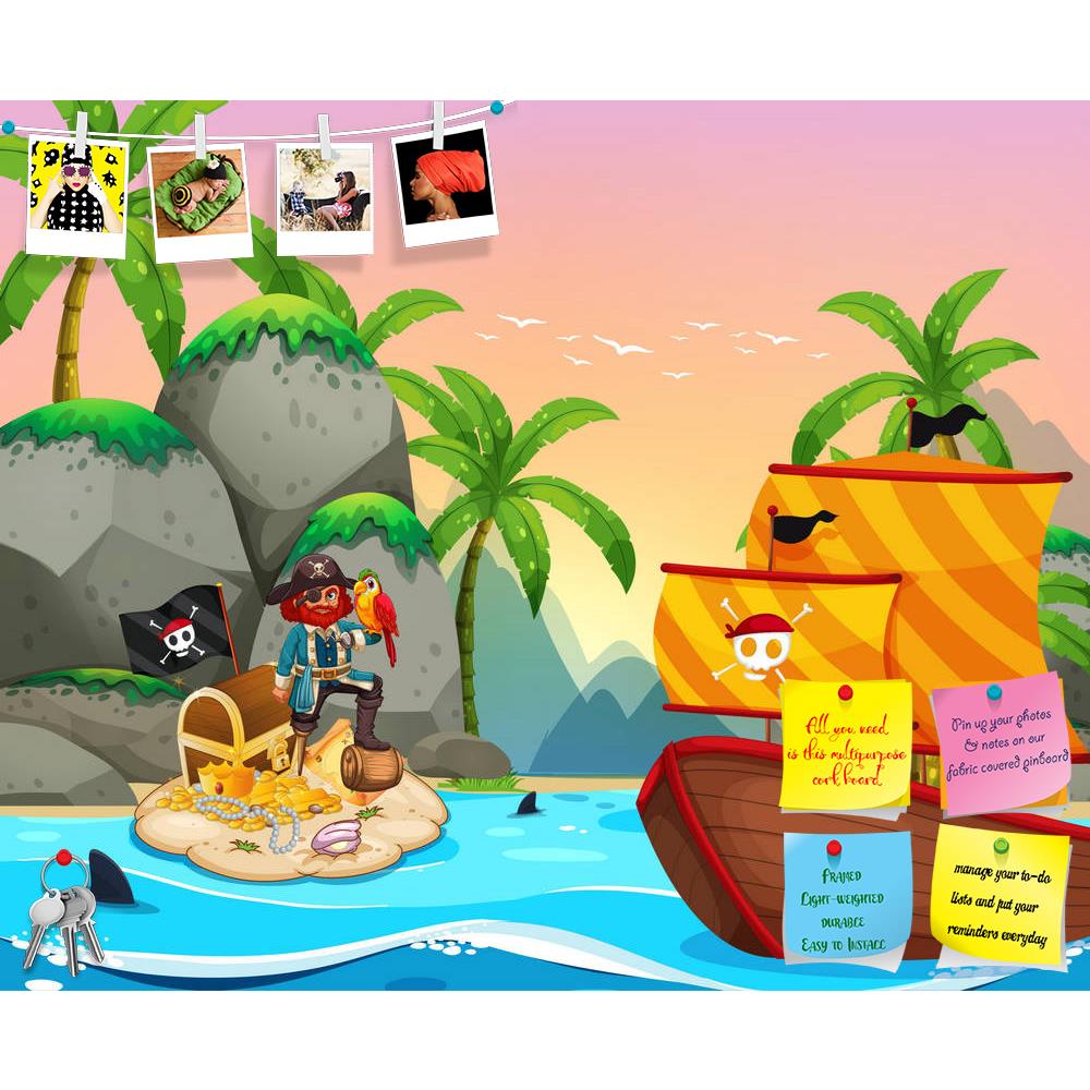 ArtzFolio Ocean Scene With Pirate & Treassure Printed Bulletin Board Notice Pin Board Soft Board | Frameless-Bulletin Boards Frameless-AZSAO46523368BLB_FL_L-Image Code 5005387 Vishnu Image Folio Pvt Ltd, IC 5005387, ArtzFolio, Bulletin Boards Frameless, Fantasy, Kids, Landscapes, Digital Art, ocean, scene, with, pirate, treassure, printed, bulletin, board, notice, pin, soft, frameless, illustration, pin up board, push pin board, extra large cork board, big pin board, notice board, small bulletin board, cork