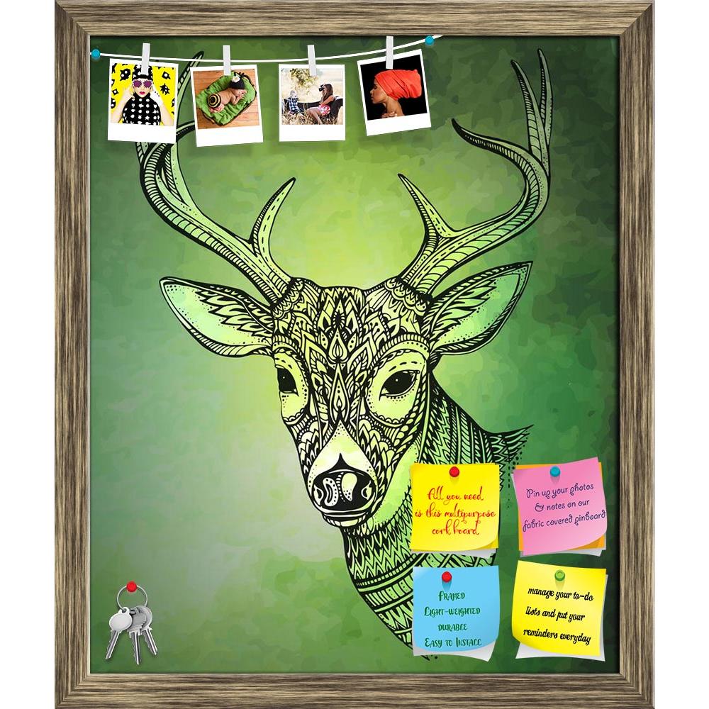 ArtzFolio Horned Deer Printed Bulletin Board Notice Pin Board Soft Board | Framed-Bulletin Boards Framed-AZSAO46570730BLB_FR_L-Image Code 5005391 Vishnu Image Folio Pvt Ltd, IC 5005391, ArtzFolio, Bulletin Boards Framed, Animals, Digital Art, horned, deer, printed, bulletin, board, notice, pin, soft, framed, illustration, vector, head, animal, wildlife, horn, antler, drawing, design, wild, mammal, nature, isolated, graphic, stag, decoration, male, art, symbol, hunt, trophy, outline, element, line, beautiful