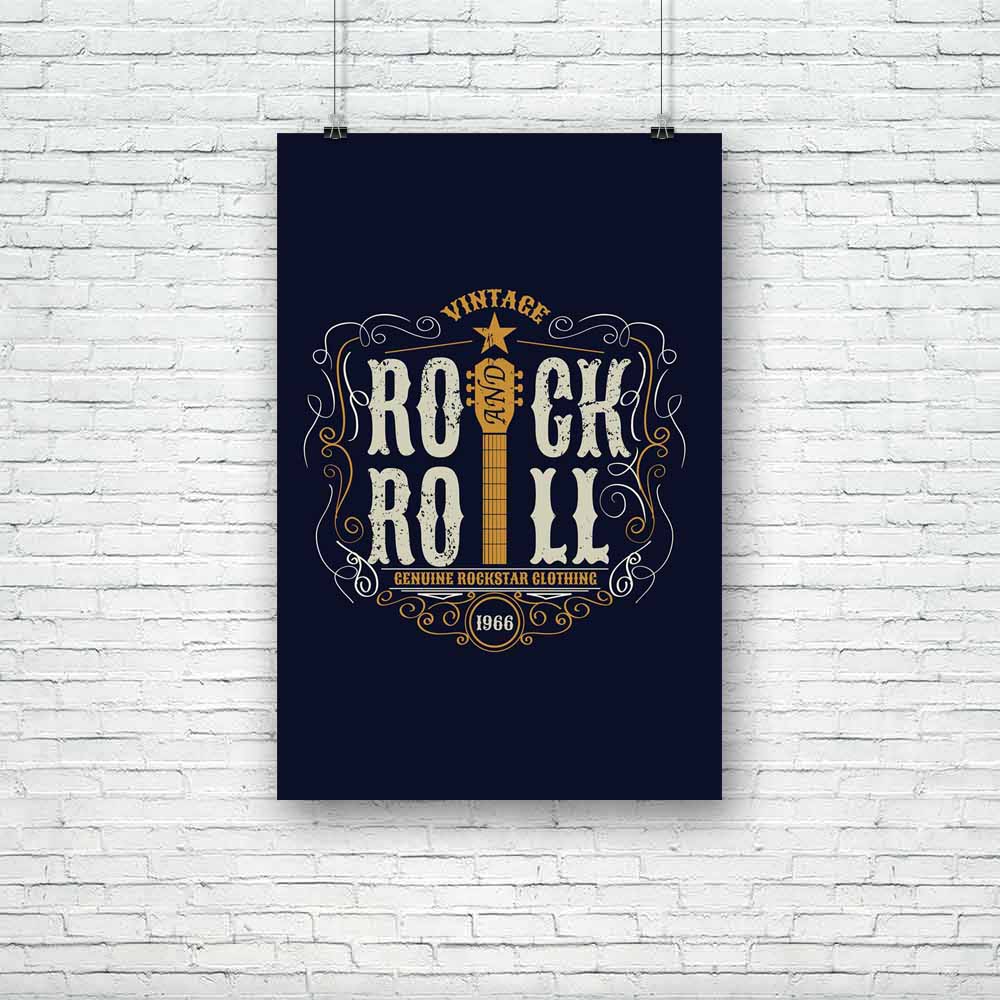 Vintage Rock & Roll Typography Unframed Paper Poster-Paper Posters Unframed-POS_UN-IC 5005393 IC 5005393, Abstract Expressionism, Abstracts, Ancient, Art and Paintings, Digital, Digital Art, Festivals, Festivals and Occasions, Festive, Graphic, Historical, Illustrations, Medieval, Music, Music and Dance, Music and Musical Instruments, Musical Instruments, Retro, Semi Abstract, Signs, Signs and Symbols, Symbols, Typography, Vintage, rock, roll, unframed, paper, poster, grunge, and, tshirt, shirt, design, psy