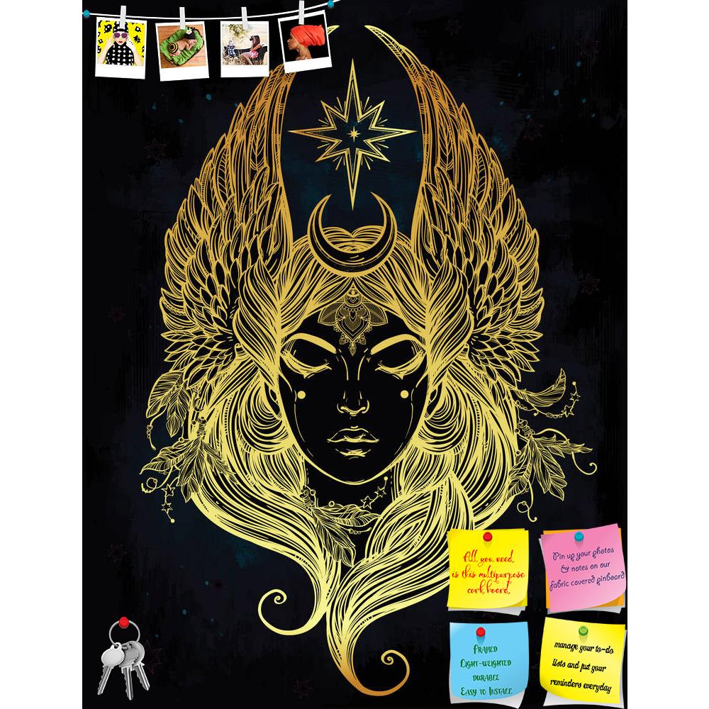 ArtzFolio Female Diety With Stars Wings & Moon Printed Bulletin Board Notice Pin Board Soft Board | Frameless-Bulletin Boards Frameless-AZSAO46673405BLB_FL_L-Image Code 5005399 Vishnu Image Folio Pvt Ltd, IC 5005399, ArtzFolio, Bulletin Boards Frameless, Traditional, Digital Art, female, diety, with, stars, wings, moon, printed, bulletin, board, notice, pin, soft, frameless, hand, drawn, romantic, beautiful, artwork, alchemy, religion, spirituality, occultism, tattoo, art, isolated, vector, illustration, pi