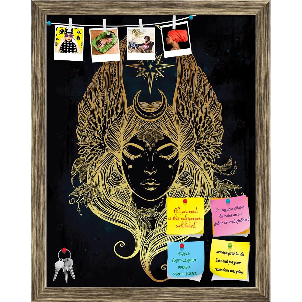 ArtzFolio Female Diety With Stars Wings & Moon Printed Bulletin Board Notice Pin Board Soft Board | Framed-Bulletin Boards Framed-AZSAO46673405BLB_FR_L-Image Code 5005399 Vishnu Image Folio Pvt Ltd, IC 5005399, ArtzFolio, Bulletin Boards Framed, Traditional, Digital Art, female, diety, with, stars, wings, moon, printed, bulletin, board, notice, pin, soft, framed, hand, drawn, romantic, beautiful, artwork, alchemy, religion, spirituality, occultism, tattoo, art, isolated, vector, illustration, pin up board, 