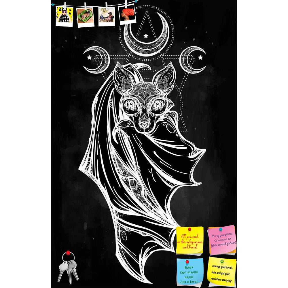 ArtzFolio Ornate Nocturnal Bat With Moon Printed Bulletin Board Notice Pin Board Soft Board | Frameless-Bulletin Boards Frameless-AZSAO46673552BLB_FL_L-Image Code 5005403 Vishnu Image Folio Pvt Ltd, IC 5005403, ArtzFolio, Bulletin Boards Frameless, Animals, Digital Art, ornate, nocturnal, bat, with, moon, printed, bulletin, board, notice, pin, soft, frameless, moons, design, tattoo, art, isolated, vector, illustration, trendy, vintage, style, element, pin up board, push pin board, extra large cork board, bi