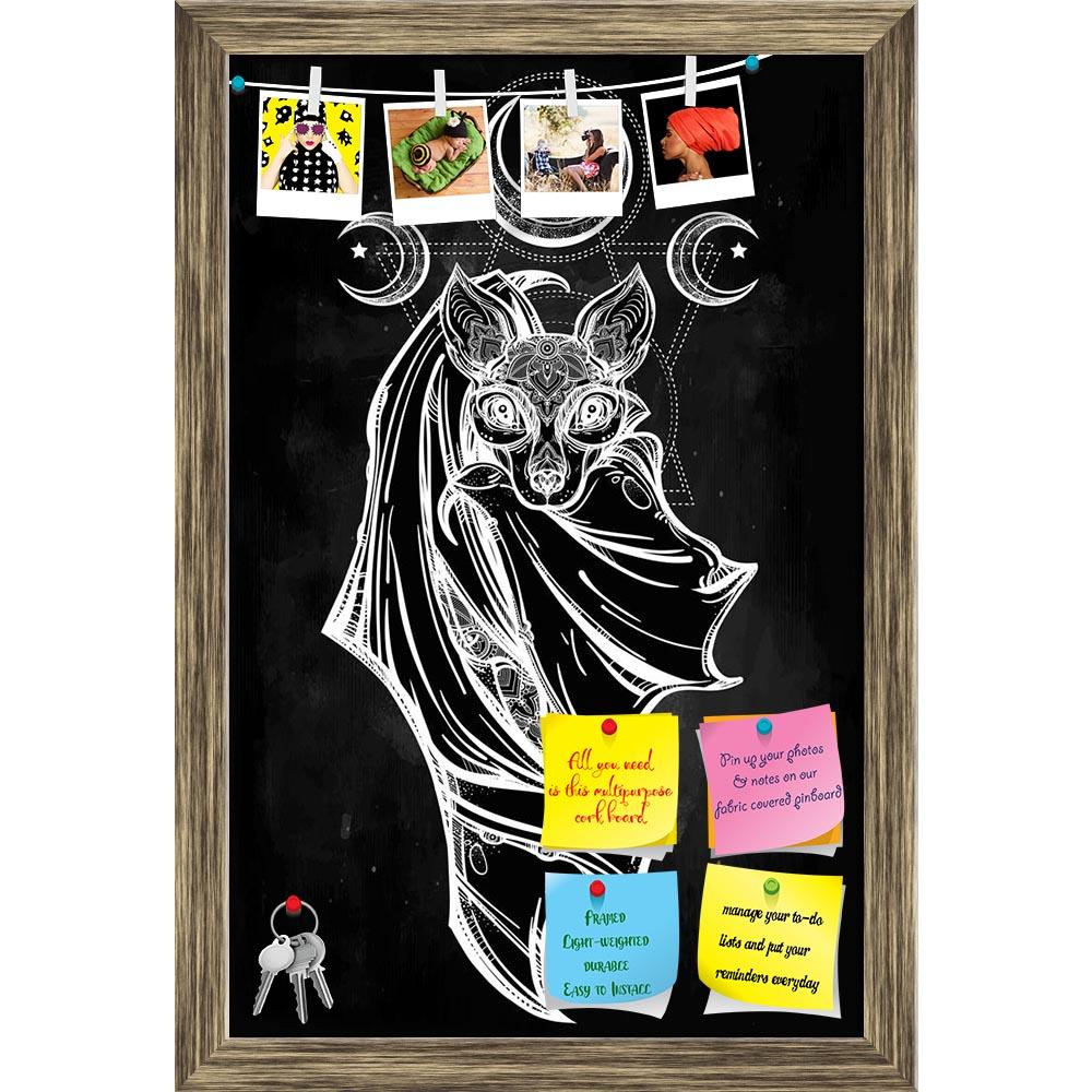 ArtzFolio Ornate Nocturnal Bat With Moon Printed Bulletin Board Notice Pin Board Soft Board | Framed-Bulletin Boards Framed-AZSAO46673552BLB_FR_L-Image Code 5005403 Vishnu Image Folio Pvt Ltd, IC 5005403, ArtzFolio, Bulletin Boards Framed, Animals, Digital Art, ornate, nocturnal, bat, with, moon, printed, bulletin, board, notice, pin, soft, framed, moons, design, tattoo, art, isolated, vector, illustration, trendy, vintage, style, element, pin up board, push pin board, extra large cork board, big pin board,