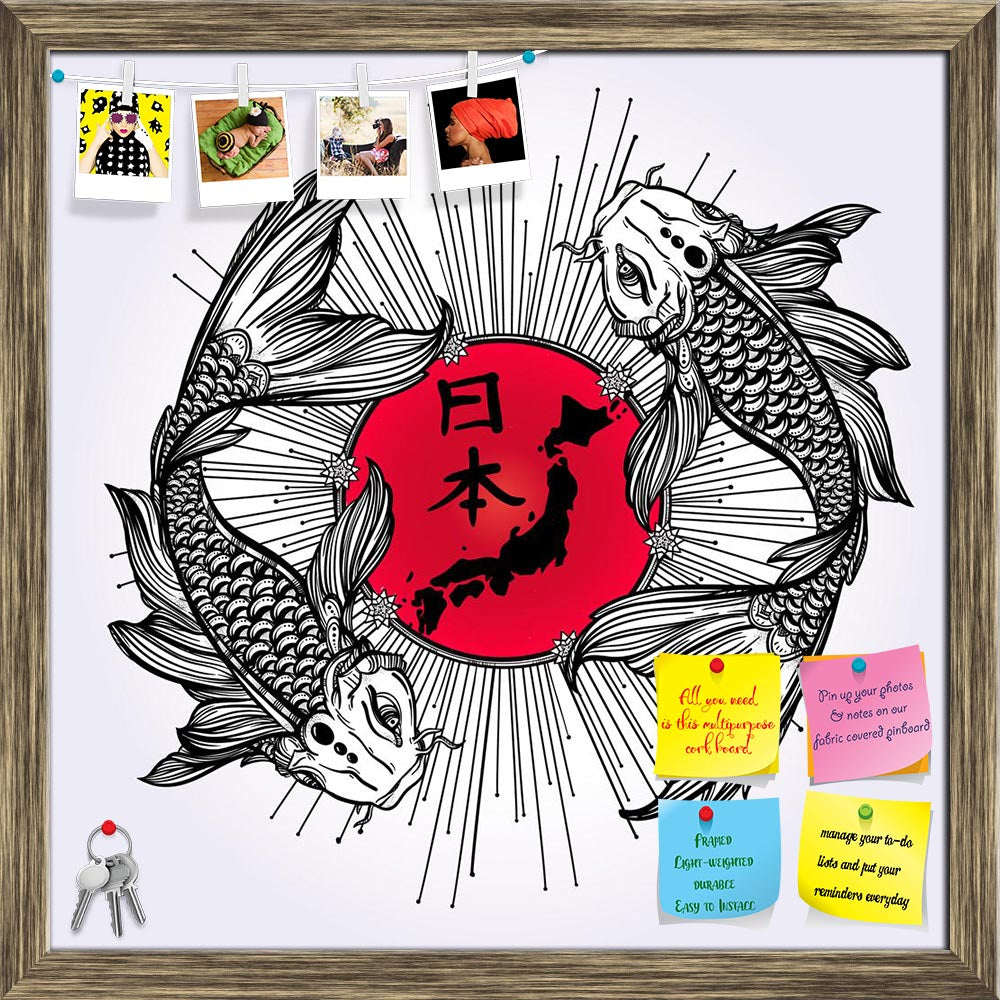 ArtzFolio Romantic Fish Koi Carp With Japanese Flag Printed Bulletin Board Notice Pin Board Soft Board | Framed-Bulletin Boards Framed-AZSAO46673728BLB_FR_L-Image Code 5005405 Vishnu Image Folio Pvt Ltd, IC 5005405, ArtzFolio, Bulletin Boards Framed, Animals, Traditional, Digital Art, romantic, fish, koi, carp, with, japanese, flag, printed, bulletin, board, notice, pin, soft, framed, hand, drawn, beautiful, symbol, japan, name, hieroglyphs, vector, illustration, isolated, pin up board, push pin board, extr