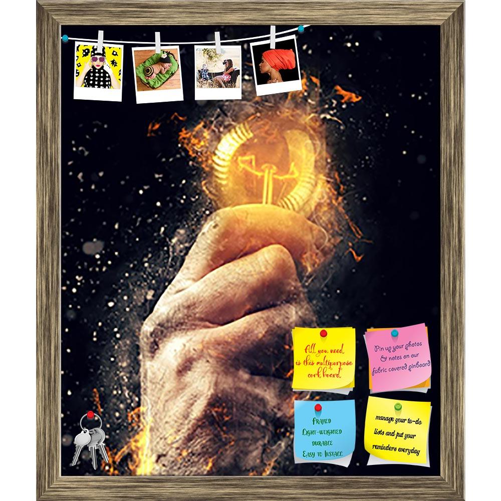 ArtzFolio Hand With Light Bulb Printed Bulletin Board Notice Pin Board Soft Board | Framed-Bulletin Boards Framed-AZSAO46792528BLB_FR_L-Image Code 5005415 Vishnu Image Folio Pvt Ltd, IC 5005415, ArtzFolio, Bulletin Boards Framed, Conceptual, Digital Art, hand, with, light, bulb, printed, bulletin, board, notice, pin, soft, framed, power, creative, energy, ideas, understandings, as, metaphor, innovation, creativity, retro, toned, image, selective, focus, idea, hold, lightbulb, concept, vigor, spirit, thinkin