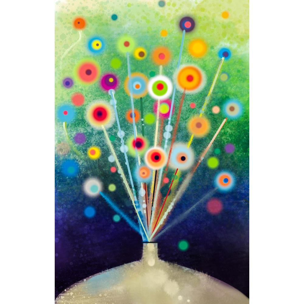 Abstract Floral Watercolor Art Canvas Painting Synthetic Frame - Paintings MDF Framing - ArtzFolio.com