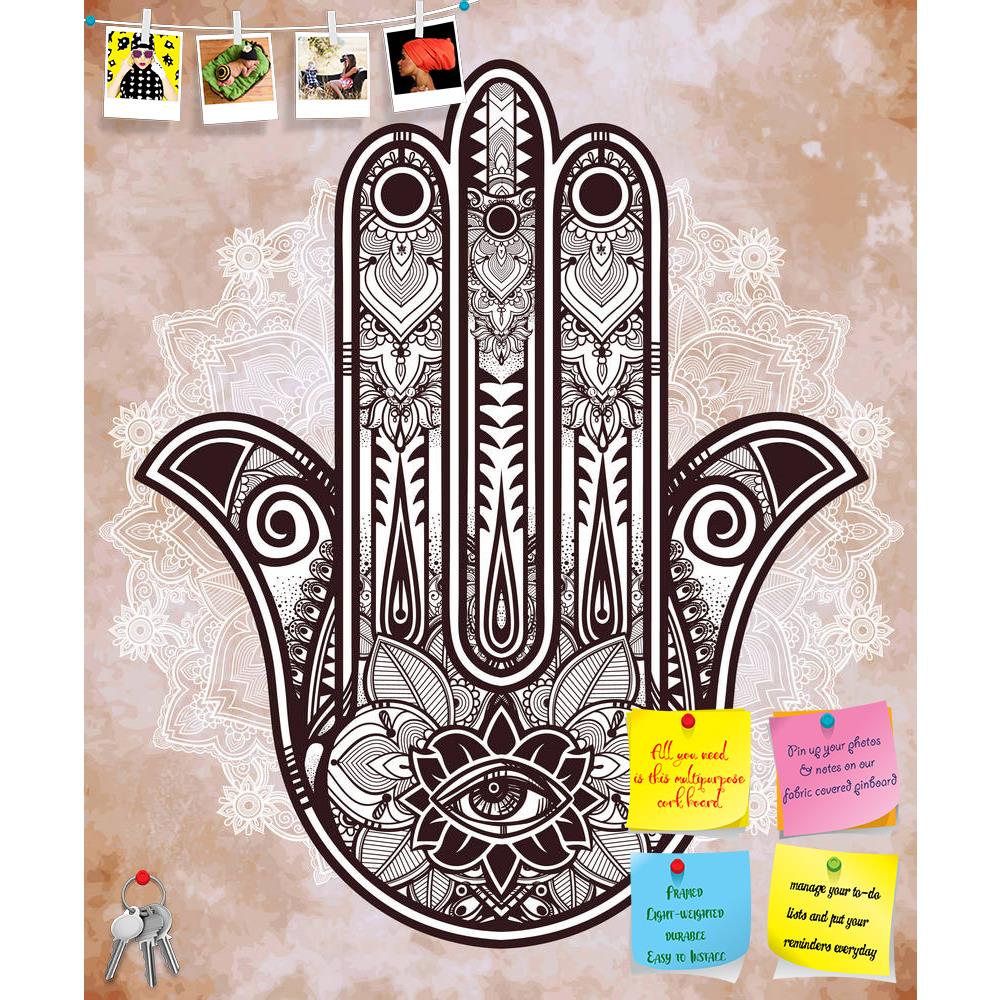 ArtzFolio Hamsa Hand Of Fatima Arabic Jewish Cultures D2 Printed Bulletin Board Notice Pin Board Soft Board | Frameless-Bulletin Boards Frameless-AZSAO46861354BLB_FL_L-Image Code 5005421 Vishnu Image Folio Pvt Ltd, IC 5005421, ArtzFolio, Bulletin Boards Frameless, Religious, Traditional, Digital Art, hamsa, hand, of, fatima, arabic, jewish, cultures, d2, printed, bulletin, board, notice, pin, soft, frameless, elegant, ornate, drawn, good, luck, amulet, indian, pin up board, push pin board, extra large cork 