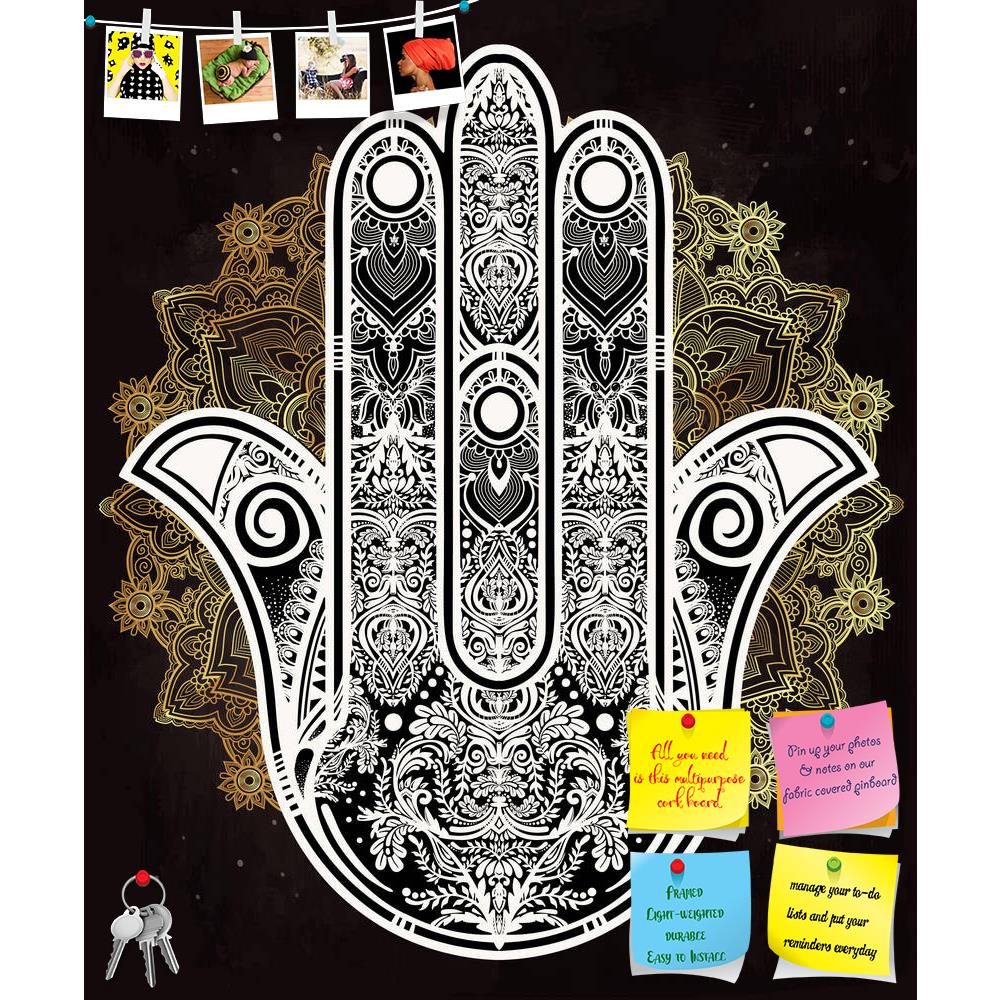 ArtzFolio Hamsa Hand Of Fatima Arabic Jewish Cultures D3 Printed Bulletin Board Notice Pin Board Soft Board | Frameless-Bulletin Boards Frameless-AZSAO46861477BLB_FL_L-Image Code 5005422 Vishnu Image Folio Pvt Ltd, IC 5005422, ArtzFolio, Bulletin Boards Frameless, Religious, Traditional, Digital Art, hamsa, hand, of, fatima, arabic, jewish, cultures, d3, printed, bulletin, board, notice, pin, soft, frameless, elegant, ornate, drawn, good, luck, amulet, indian, pin up board, push pin board, extra large cork 