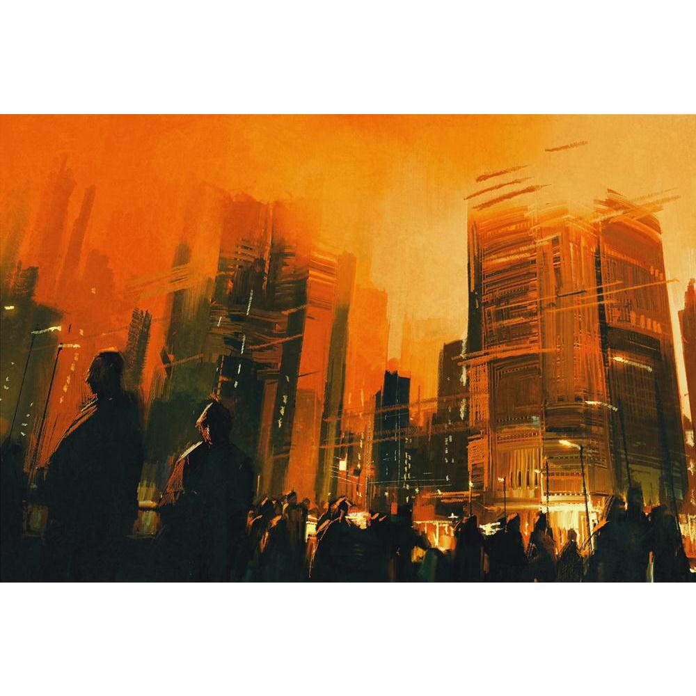 People In A City Park At Night Canvas Painting Synthetic Frame-Paintings MDF Framing-AFF_FR-IC 5005426 IC 5005426, Architecture, Art and Paintings, Automobiles, Black, Black and White, Cities, City Views, Illustrations, Landscapes, Modern Art, Paintings, People, Scenic, Signs, Signs and Symbols, Transportation, Travel, Urban, Vehicles, Watercolour, in, a, city, park, at, night, canvas, painting, synthetic, frame, modern, art, oil, cityscape, landscape, acrylic, artistic, artwork, beautiful, building, color,