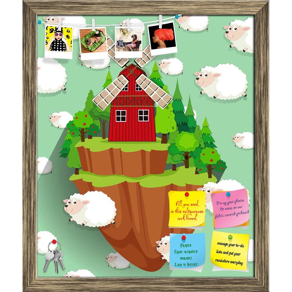 ArtzFolio Windmill On The Farmland & Sheep Printed Bulletin Board Notice Pin Board Soft Board | Framed-Bulletin Boards Framed-AZSAO46959087BLB_FR_L-Image Code 5005435 Vishnu Image Folio Pvt Ltd, IC 5005435, ArtzFolio, Bulletin Boards Framed, Fantasy, Kids, Digital Art, windmill, on, the, farmland, sheep, printed, bulletin, board, notice, pin, soft, framed, background, illustration, pin up board, push pin board, extra large cork board, big pin board, notice board, small bulletin board, cork board, wall notic