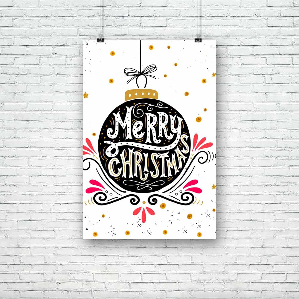 Merry Christmas D3 Unframed Paper Poster-Paper Posters Unframed-POS_UN-IC 5005456 IC 5005456, Ancient, Black, Black and White, Calligraphy, Christianity, Decorative, Digital, Digital Art, Graphic, Hand Drawn, Historical, Holidays, Illustrations, Medieval, Patterns, Quotes, Retro, Seasons, Signs, Signs and Symbols, Symbols, Text, Typography, Vintage, merry, christmas, d3, unframed, paper, poster, lettering, ball, xmas, navidad, card, background, bow, celebration, classic, concept, cover, december, decoration