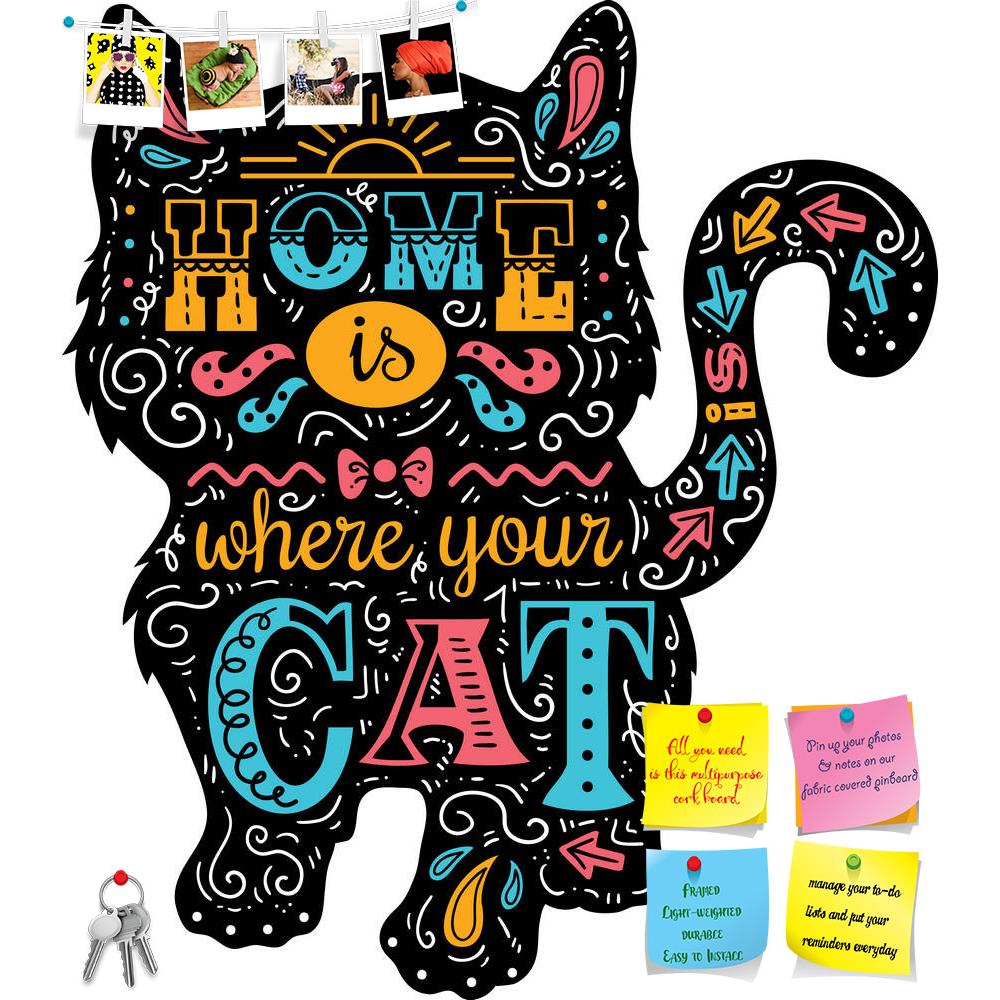 ArtzFolio Home Is Where Your Cat Is Printed Bulletin Board Notice Pin Board Soft Board | Frameless-Bulletin Boards Frameless-AZSAO47485427BLB_FL_L-Image Code 5005458 Vishnu Image Folio Pvt Ltd, IC 5005458, ArtzFolio, Bulletin Boards Frameless, Animals, Quotes, Digital Art, home, is, where, your, cat, printed, bulletin, board, notice, pin, soft, frameless, silhouette, vector, illustration, cute, quote, pin up board, push pin board, extra large cork board, big pin board, notice board, small bulletin board, co