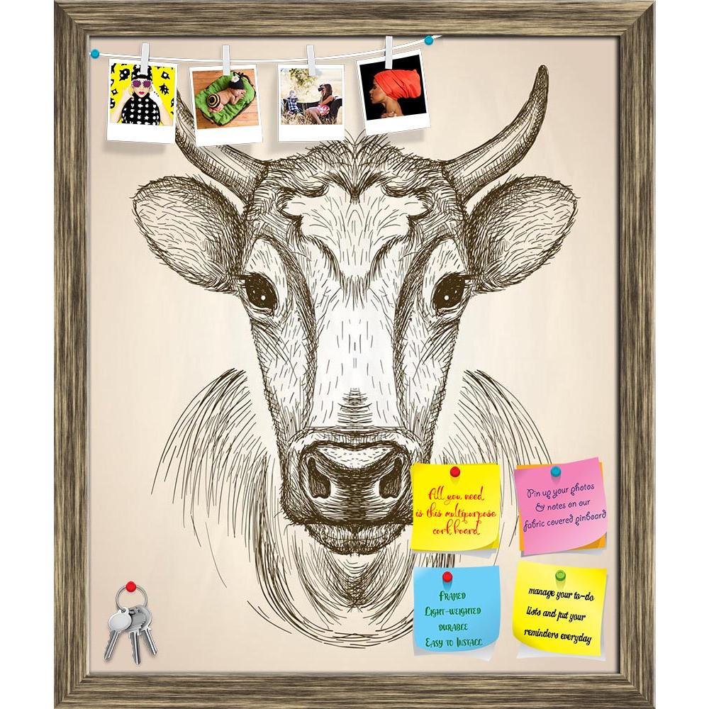 ArtzFolio Cow Face Portrait Printed Bulletin Board Notice Pin Board Soft Board | Framed-Bulletin Boards Framed-AZSAO47545880BLB_FR_L-Image Code 5005470 Vishnu Image Folio Pvt Ltd, IC 5005470, ArtzFolio, Bulletin Boards Framed, Animals, Kids, Digital Art, cow, face, portrait, printed, bulletin, board, notice, pin, soft, framed, front, view, vector, hand, drawn, graphic, sketch, illustration, pin up board, push pin board, extra large cork board, big pin board, notice board, small bulletin board, cork board, w