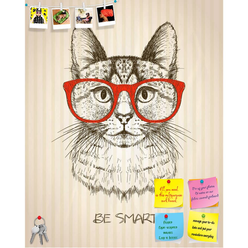 ArtzFolio Hipster Cat With Red Glasses Printed Bulletin Board Notice Pin Board Soft Board | Frameless-Bulletin Boards Frameless-AZSAO47545946BLB_FL_L-Image Code 5005472 Vishnu Image Folio Pvt Ltd, IC 5005472, ArtzFolio, Bulletin Boards Frameless, Animals, Kids, Digital Art, hipster, cat, with, red, glasses, printed, bulletin, board, notice, pin, soft, frameless, vintage, graphic, poster, against, old, paper, striped, backdrop, smart, quote, card, hand, drawn, vector, illustration, pin up board, push pin boa