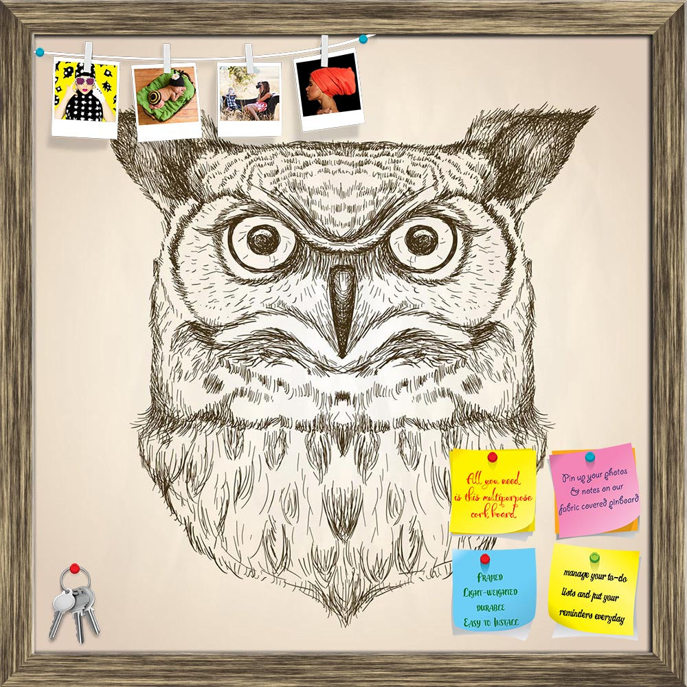 ArtzFolio Owl Head Printed Bulletin Board Notice Pin Board Soft Board | Framed-Bulletin Boards Framed-AZSAO47545954BLB_FR_L-Image Code 5005473 Vishnu Image Folio Pvt Ltd, IC 5005473, ArtzFolio, Bulletin Boards Framed, Animals, Kids, Digital Art, owl, head, printed, bulletin, board, notice, pin, soft, framed, sketch, illustration, front, view, vector, wildlife, hand, drawn, design, pin up board, push pin board, extra large cork board, big pin board, notice board, small bulletin board, cork board, wall notice