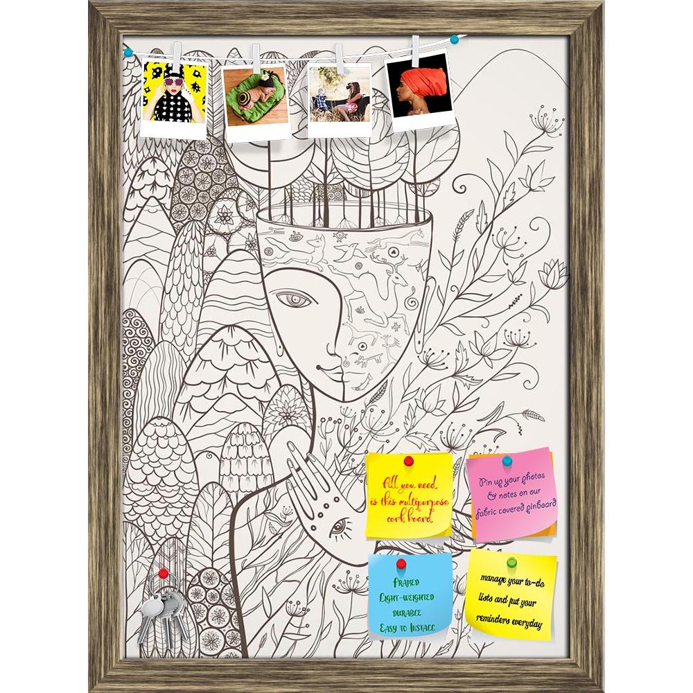 ArtzFolio Mother Nature D3 Printed Bulletin Board Notice Pin Board Soft Board | Framed-Bulletin Boards Framed-AZSAO47590815BLB_FR_L-Image Code 5005474 Vishnu Image Folio Pvt Ltd, IC 5005474, ArtzFolio, Bulletin Boards Framed, Surrealism, Digital Art, mother, nature, d3, printed, bulletin, board, notice, pin, soft, framed, vector, goddess, face, animals, concept, woman, contour, outline, zentangl, human, beautiful, eye, spirit, wood, bio, eco, young, hand, leaves, bird, life, season, illustration, wolf, deer