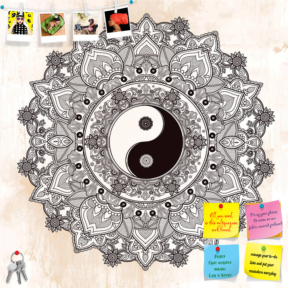ArtzFolio Yin & Yang Tao Mandala Symbol Printed Bulletin Board Notice Pin Board Soft Board | Frameless-Bulletin Boards Frameless-AZSAO47704180BLB_FL_L-Image Code 5005484 Vishnu Image Folio Pvt Ltd, IC 5005484, ArtzFolio, Bulletin Boards Frameless, Traditional, Digital Art, yin, yang, tao, mandala, symbol, printed, bulletin, board, notice, pin, soft, frameless, round, ornament, pattern, vector, isolated, illustration, paisley, background, vintage, decorative, oriental, harmony, balance, tattoo, yoga, spiritu