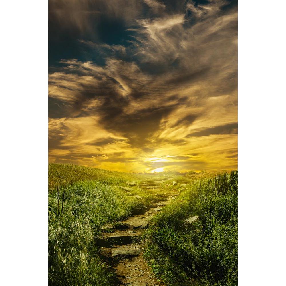 Road To The Hill In The Clouds Canvas Painting Synthetic Frame-Paintings MDF Framing-AFF_FR-IC 5005487 IC 5005487, Botanical, Collages, Fantasy, Floral, Flowers, Futurism, Illustrations, Landscapes, Mountains, Nature, Scenic, Science Fiction, Space, road, to, the, hill, in, clouds, canvas, painting, synthetic, frame, adoption, background, bush, cloudy, collage, contemplation, dream, experience, feelings, fiction, field, future, ghost, grass, gravel, harvesting, illusion, illustration, knowledge, landscape, 