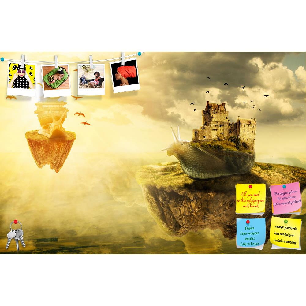 ArtzFolio Wandering In The Space Of A Snail Printed Bulletin Board Notice Pin Board Soft Board | Frameless-Bulletin Boards Frameless-AZSAO47714037BLB_FL_L-Image Code 5005488 Vishnu Image Folio Pvt Ltd, IC 5005488, ArtzFolio, Bulletin Boards Frameless, Conceptual, Fantasy, Fine Art Reprint, wandering, in, the, space, of, a, snail, printed, bulletin, board, notice, pin, soft, frameless, illustration, fictional, situation, form, collage, photos, clam, house, city, palace, castle, civilization, culture, meeting