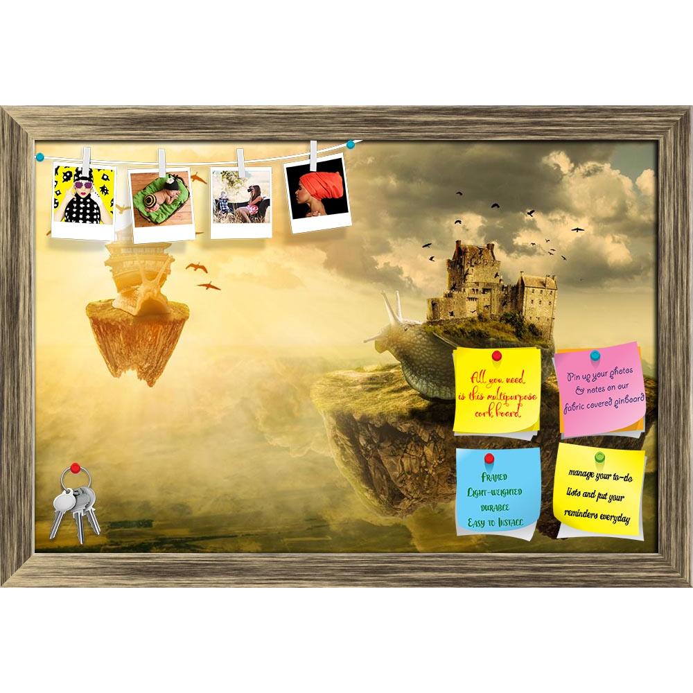ArtzFolio Wandering In The Space Of A Snail Printed Bulletin Board Notice Pin Board Soft Board | Framed-Bulletin Boards Framed-AZSAO47714037BLB_FR_L-Image Code 5005488 Vishnu Image Folio Pvt Ltd, IC 5005488, ArtzFolio, Bulletin Boards Framed, Conceptual, Fantasy, Fine Art Reprint, wandering, in, the, space, of, a, snail, printed, bulletin, board, notice, pin, soft, framed, illustration, fictional, situation, form, collage, photos, clam, house, city, palace, castle, civilization, culture, meeting, island, fl