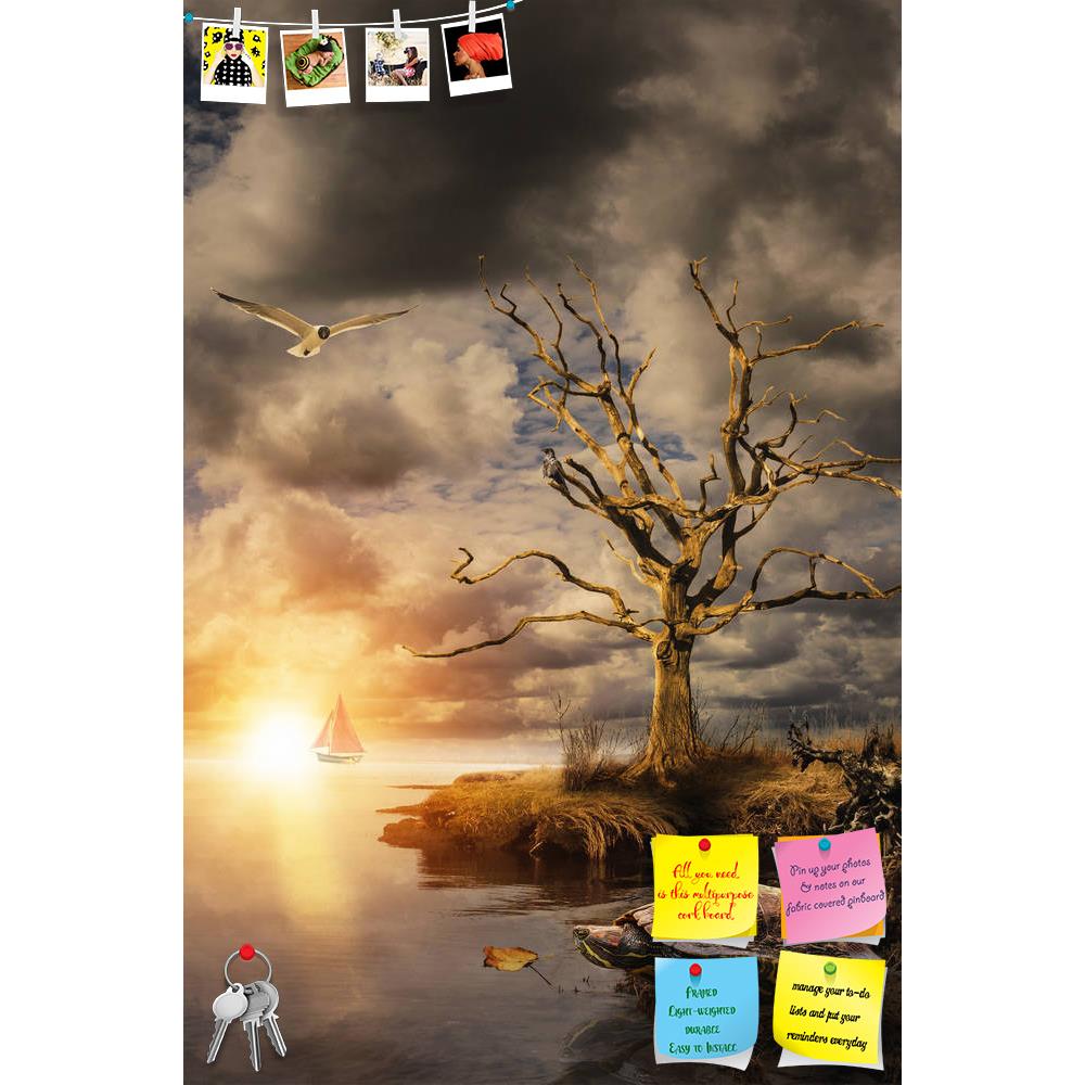 ArtzFolio Old Turtle On The Shore Of The Pond Autumn Printed Bulletin Board Notice Pin Board Soft Board | Frameless-Bulletin Boards Frameless-AZSAO47714079BLB_FL_L-Image Code 5005492 Vishnu Image Folio Pvt Ltd, IC 5005492, ArtzFolio, Bulletin Boards Frameless, Animals, Fantasy, Fine Art Reprint, old, turtle, on, the, shore, of, pond, autumn, printed, bulletin, board, notice, pin, soft, frameless, illustration, fictional, situation, form, collage, photos, lake, sea, river, sailing, sun, sunset, seagulls, tur