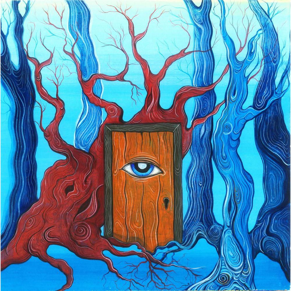 Magic Door With Eye In The Deep Forest Canvas Painting Synthetic Frame-Paintings MDF Framing-AFF_FR-IC 5005499 IC 5005499, Art and Paintings, Conceptual, Drawing, Fantasy, Futurism, Gouache, Illustrations, Nature, Paintings, Religion, Religious, Scenic, Wooden, magic, door, with, eye, in, the, deep, forest, canvas, painting, synthetic, frame, art, awakening, backdrops, background, blue, branches, concept, doorway, dream, enlightenment, entrance, eyes, fabulous, fairy, fairytale, freedom, future, illustratio