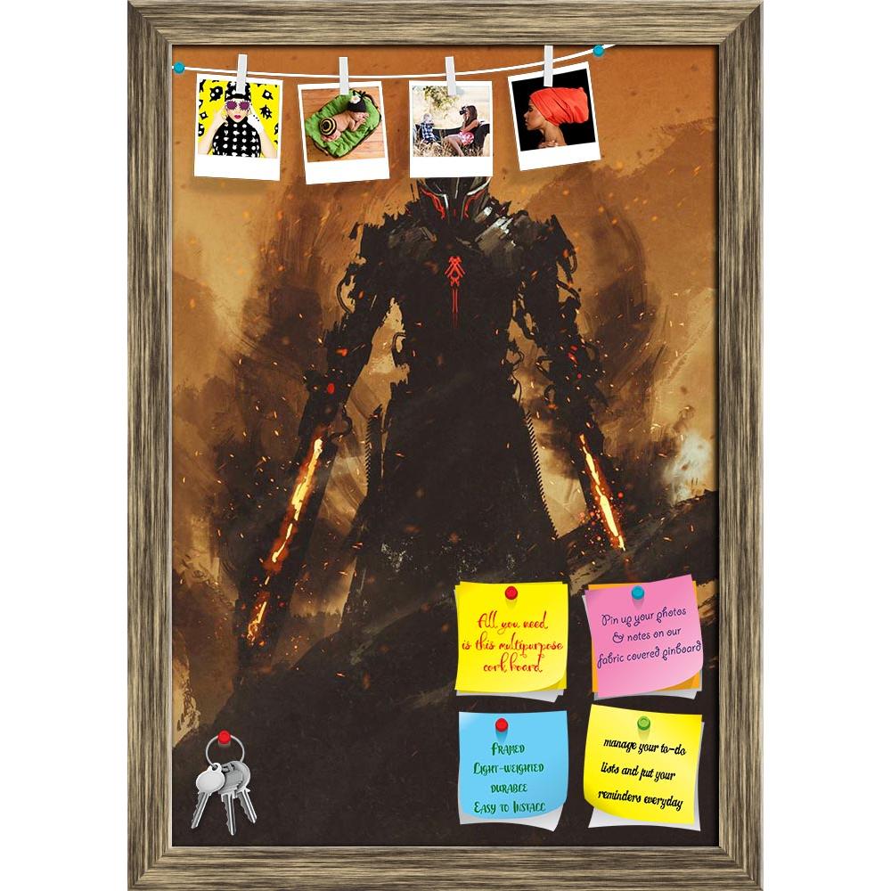 ArtzFolio Warrior Posing With Fire Flame Swords Printed Bulletin Board Notice Pin Board Soft Board | Framed-Bulletin Boards Framed-AZSAO47848862BLB_FR_L-Image Code 5005502 Vishnu Image Folio Pvt Ltd, IC 5005502, ArtzFolio, Bulletin Boards Framed, Fantasy, Fine Art Reprint, warrior, posing, with, fire, flame, swords, printed, bulletin, board, notice, pin, soft, framed, acrylic, art, artistic, artwork, beautiful, color, concept, design, illustration, oil, painting, style, vivid, wallpaper, watercolor, forest,