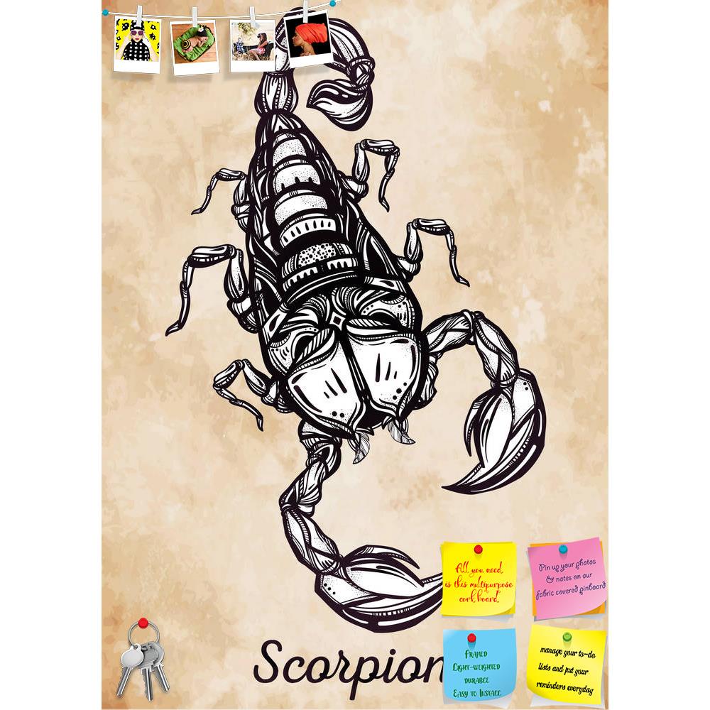 ArtzFolio Scorpion Tattoo Art Sign Of Horoscope Printed Bulletin Board Notice Pin Board Soft Board | Frameless-Bulletin Boards Frameless-AZSAO47859560BLB_FL_L-Image Code 5005504 Vishnu Image Folio Pvt Ltd, IC 5005504, ArtzFolio, Bulletin Boards Frameless, Animals, Digital Art, scorpion, tattoo, art, sign, of, horoscope, printed, bulletin, board, notice, pin, soft, frameless, hand-drawn, vintage, symbol, highly, detailed, hand, drawn, scorpio, linear, style, isolated, vector, illustration, pin up board, push
