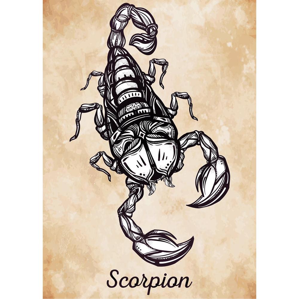 Scorpion Tattoo Art Sign Of Horoscope Canvas Painting Synthetic Frame-Paintings MDF Framing-AFF_FR-IC 5005504 IC 5005504, Ancient, Art and Paintings, Astrology, Historical, Horoscope, Illustrations, Medieval, Signs, Signs and Symbols, Sun Signs, Symbols, Vintage, Zodiac, scorpion, tattoo, art, sign, of, canvas, painting, synthetic, frame, hand-drawn, symbol, highly, detailed, hand, drawn, scorpio, linear, style, isolated, vector, illustration, artzfolio, wall decor for living room, wall frames for living ro