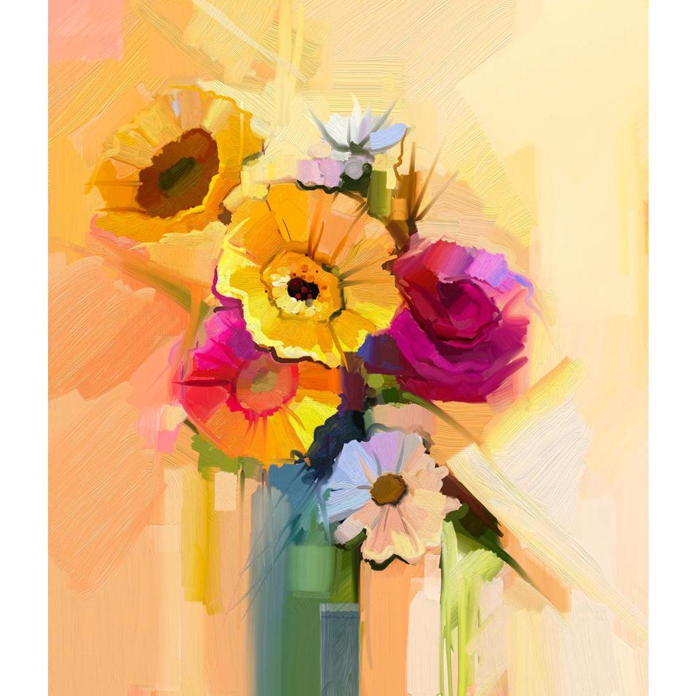 Still Life Of White Yellow & Red Flower Canvas Painting Synthetic Frame-Paintings MDF Framing-AFF_FR-IC 5005507 IC 5005507, Abstract Expressionism, Abstracts, Art and Paintings, Botanical, Floral, Flowers, Illustrations, Modern Art, Nature, Paintings, Semi Abstract, still, life, of, white, yellow, red, flower, canvas, painting, synthetic, frame, acrylic, oil, abstract, art, artistic, artwork, background, bloom, blossom, bouquet, bright, brush, card, closeup, color, daisy, decoration, flora, foliage, fragran