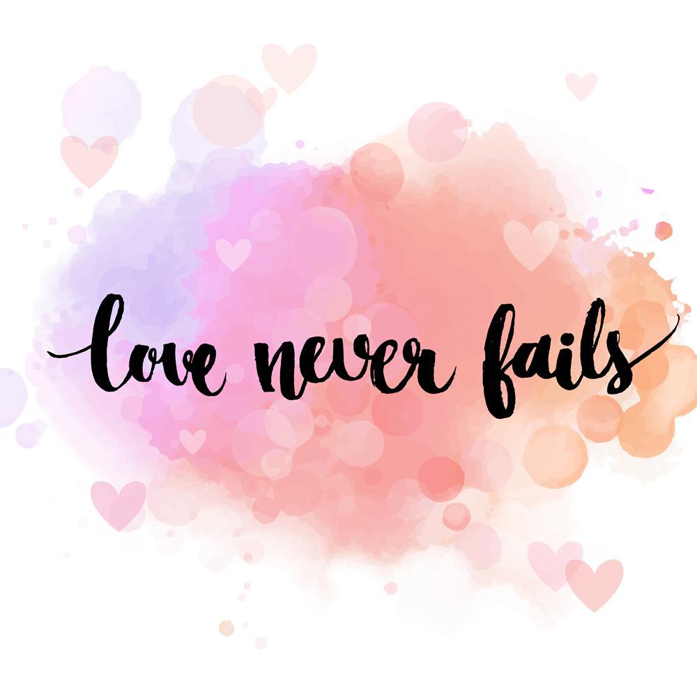 Love Never Fails Canvas Painting Synthetic Frame-Paintings MDF Framing-AFF_FR-IC 5005511 IC 5005511, Art and Paintings, Black, Black and White, Calligraphy, Digital, Digital Art, Graphic, Hearts, Illustrations, Inspirational, Love, Motivation, Motivational, Quotes, Romance, Signs, Signs and Symbols, Text, Typography, Wedding, never, fails, canvas, painting, synthetic, frame, romantic, pastel, art, artistic, background, bokeh, card, concept, decoration, design, expression, fail, fist, grunge, handwriting, he