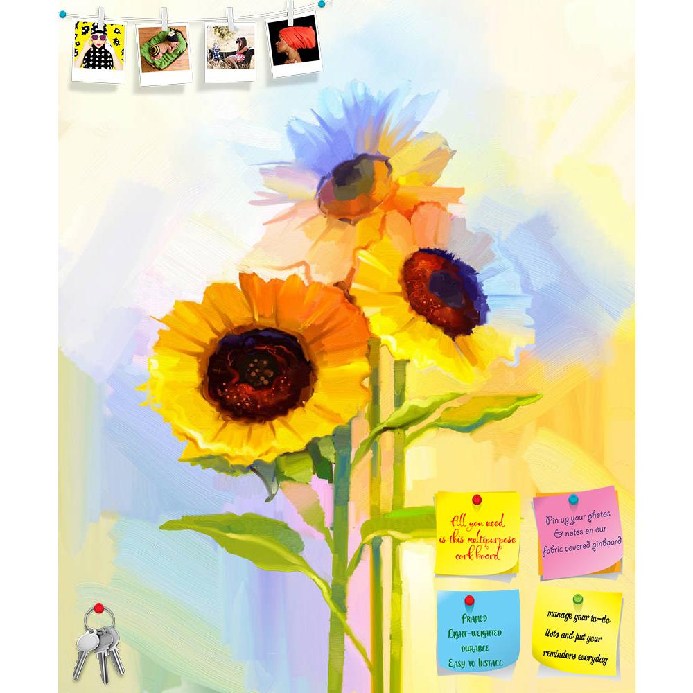 ArtzFolio Yellow Sunflowers With Green Leaves Printed Bulletin Board Notice Pin Board Soft Board | Frameless-Bulletin Boards Frameless-AZSAO47998489BLB_FL_L-Image Code 5005512 Vishnu Image Folio Pvt Ltd, IC 5005512, ArtzFolio, Bulletin Boards Frameless, Floral, Fine Art Reprint, yellow, sunflowers, with, green, leaves, printed, bulletin, board, notice, pin, soft, frameless, abstract, acrylic, art, artistic, artwork, background, bloom, blossom, blur, bouquet, bright, brush, canvas, card, close, closeup, colo