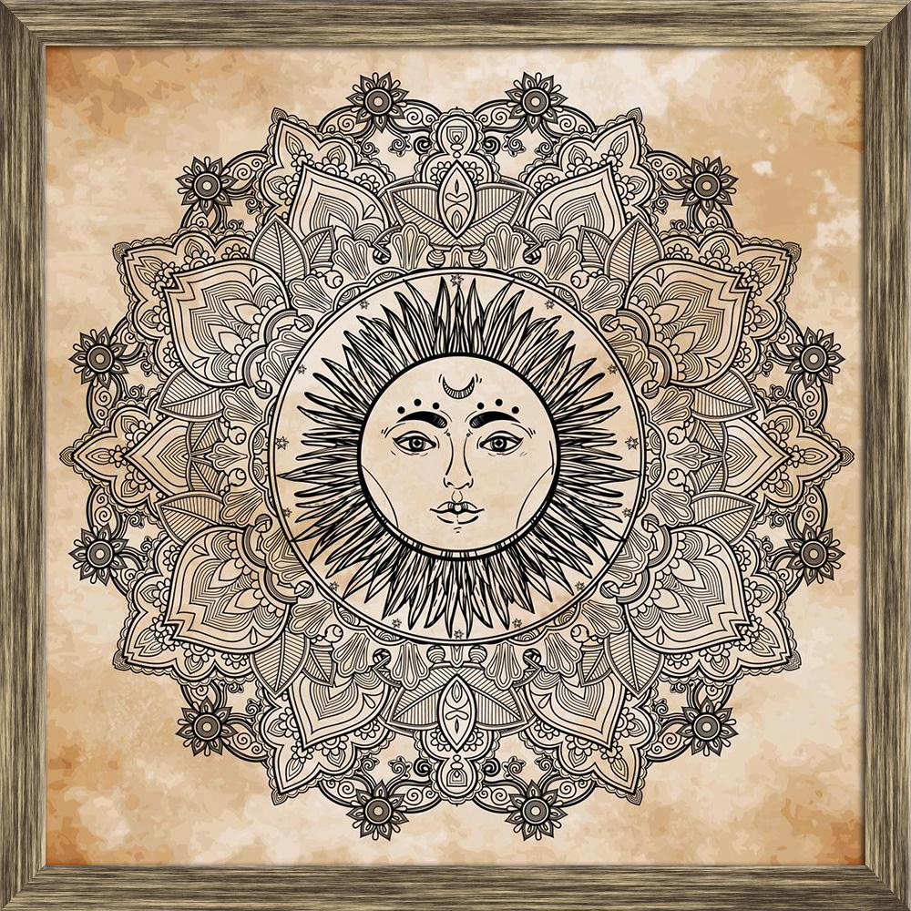Pitaara Box Sun Mandala Canvas Painting Synthetic Frame-Paintings Synthetic Framing-PBART48003724AFF_FW_L-Image Code 5005514 Vishnu Image Folio Pvt Ltd, IC 5005514, Pitaara Box, Paintings Synthetic Framing, Religious, Traditional, Digital Art, sun, mandala, canvas, painting, synthetic, frame, round, ornament, pattern, vintage, decorative, vector, elements, isolated, hand, drawn, background, framed canvas print, wall painting for living room with frame, canvas painting for living room, artzfolio, poster, fra